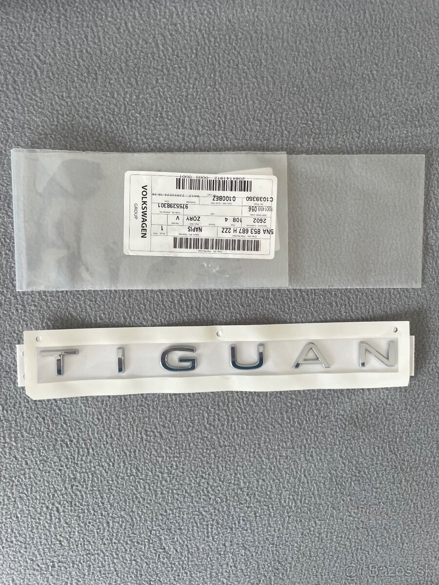 VW Tiguan nápis-označenie modelu