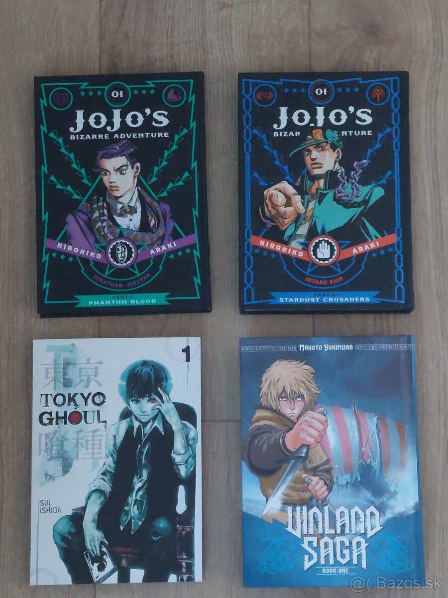 Manga Vinland Saga, Jojo’s bizarre adventure, Tokyo Ghoul