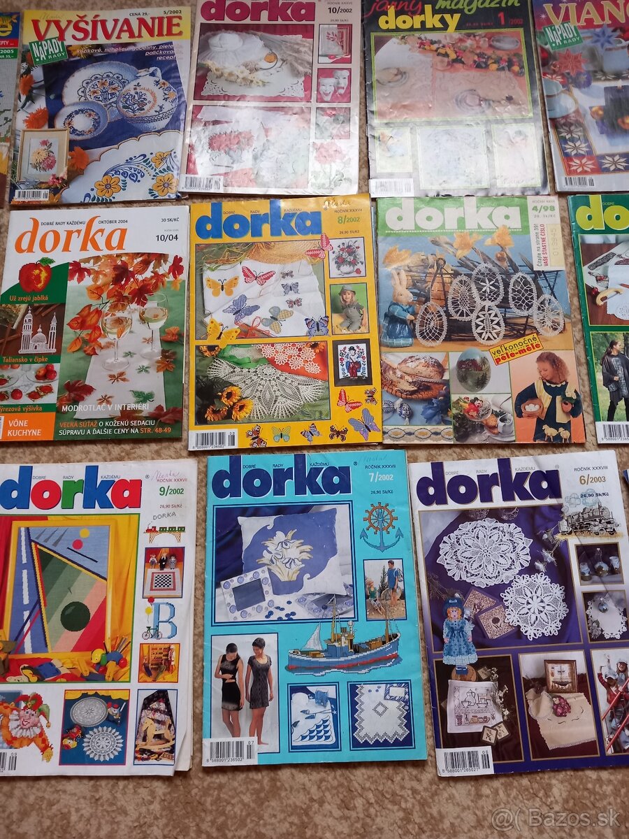 Časopisy Dorka, a vyšívanie