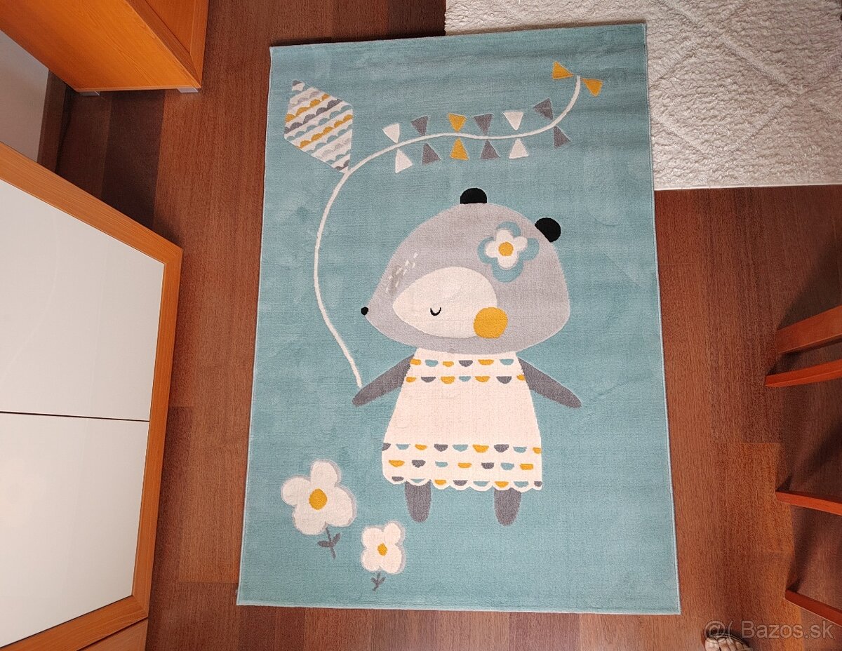 Detský koberec - tyrkysový 120x170 - NOVÝ