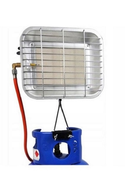 Plynový ohrievač na PB bombu 4,6kW hadica regulátor držiak