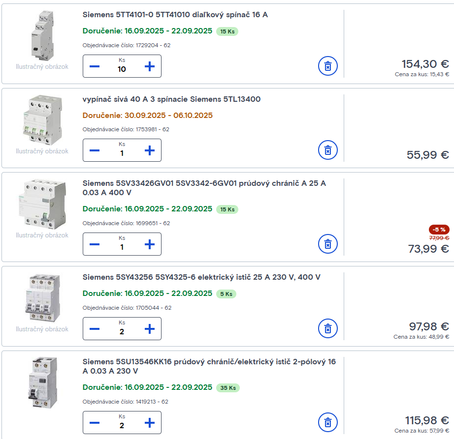 predám elektro inštaláciu na RD