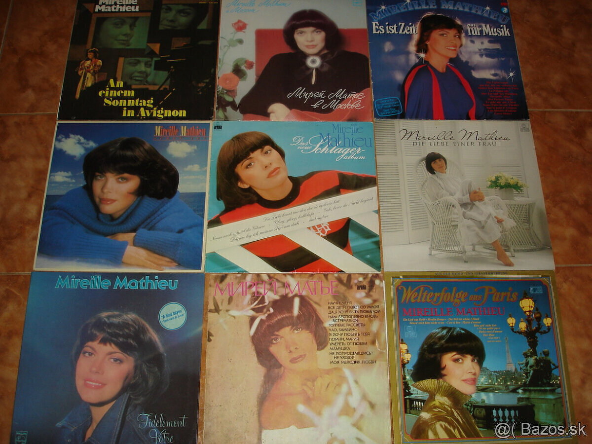 predám LP platne Mireille Mathieu a J.Iglesias
