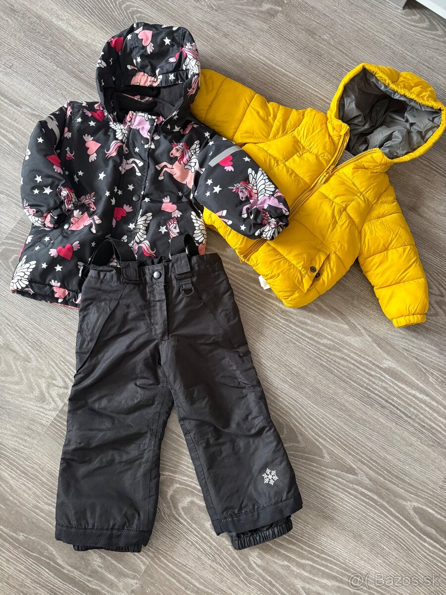 Zimná bunda Lindex + bunda a oteplovačky v.92