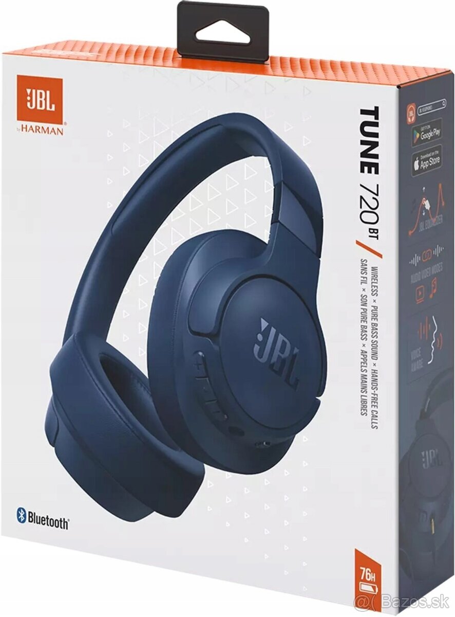 Slúchadlá JBL Tune 720BT modré