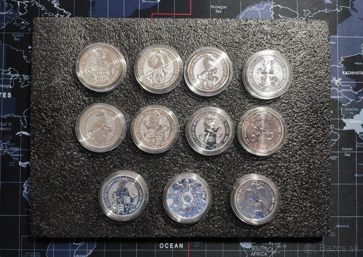 Investičné striebro - 2 Oz British Royal Mint Queen's Beast