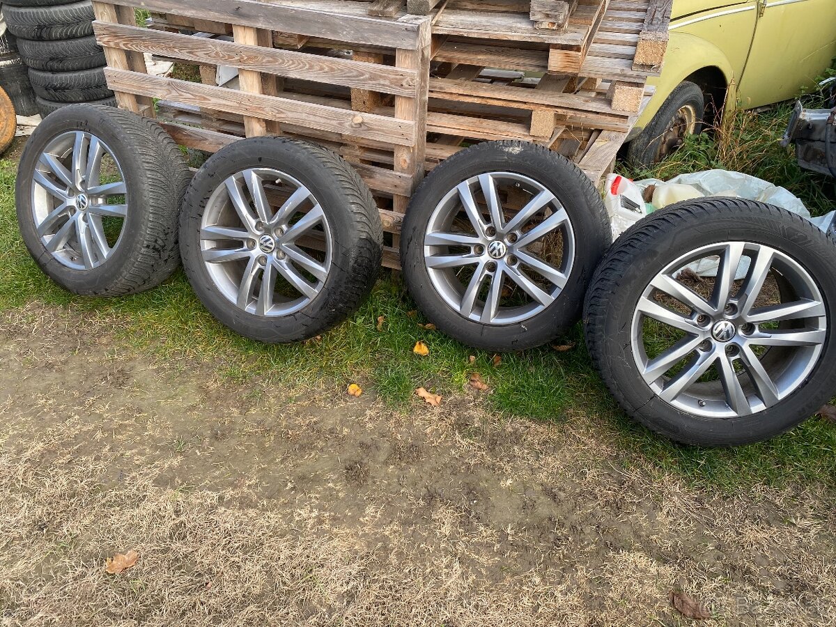 Original sada 5x130, 19”VW Touareg alu disky s Michelin