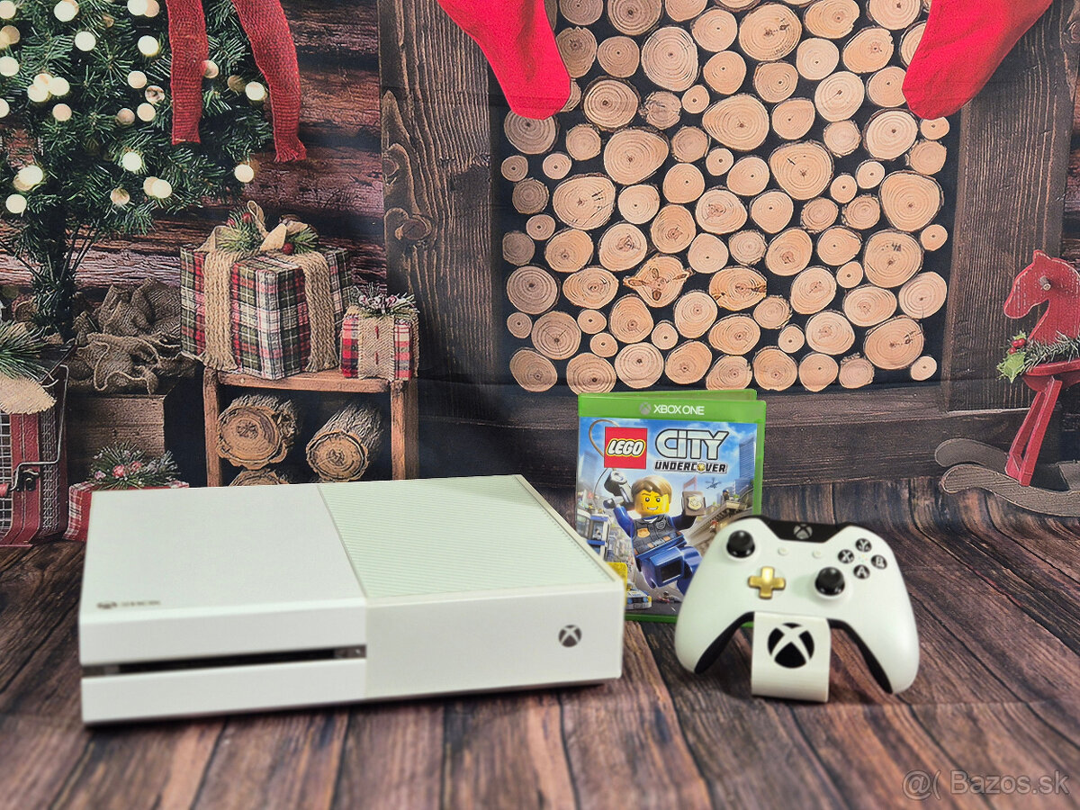 Biely Xbox One 500gb, ovládač a hra LEGO City Undercover
