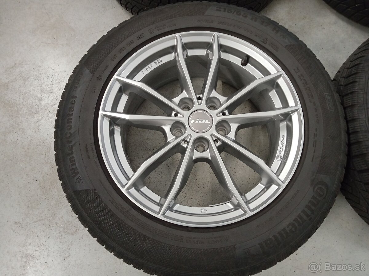 4ks zimne ALU 5x112 R17 7J ET40 RIAL TIGUAN KODIAQ TARRACO
