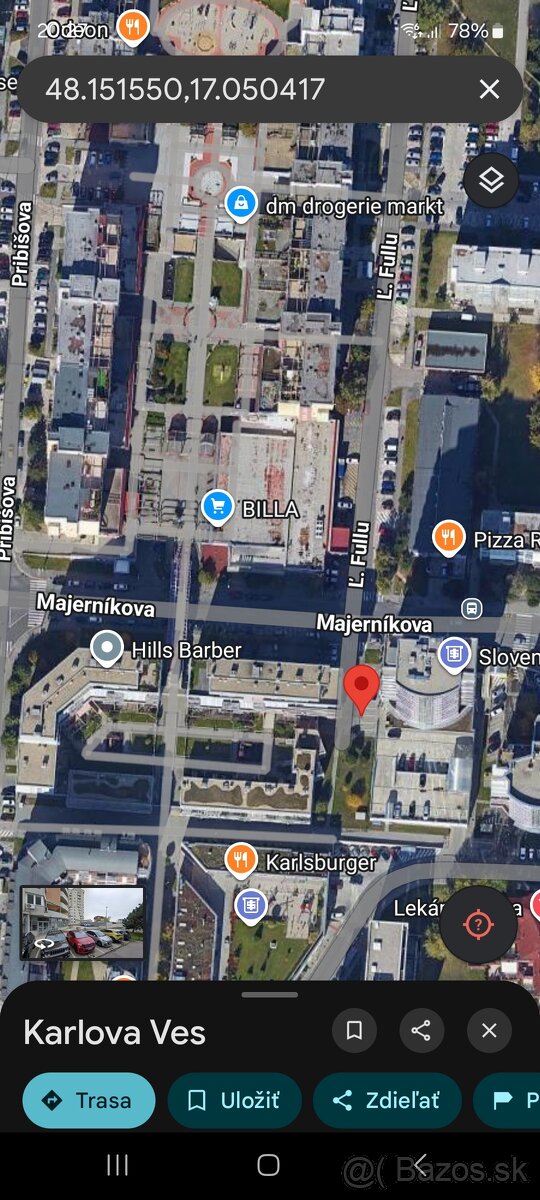 Vonkajšie parkovacie miesto Majerníkova / Ľ.Fullu