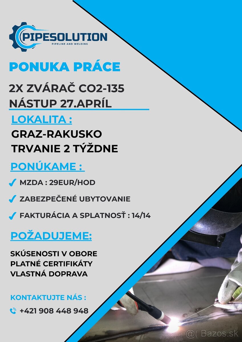 Zvárač 135- co2 MAG - Rakúsko Graz