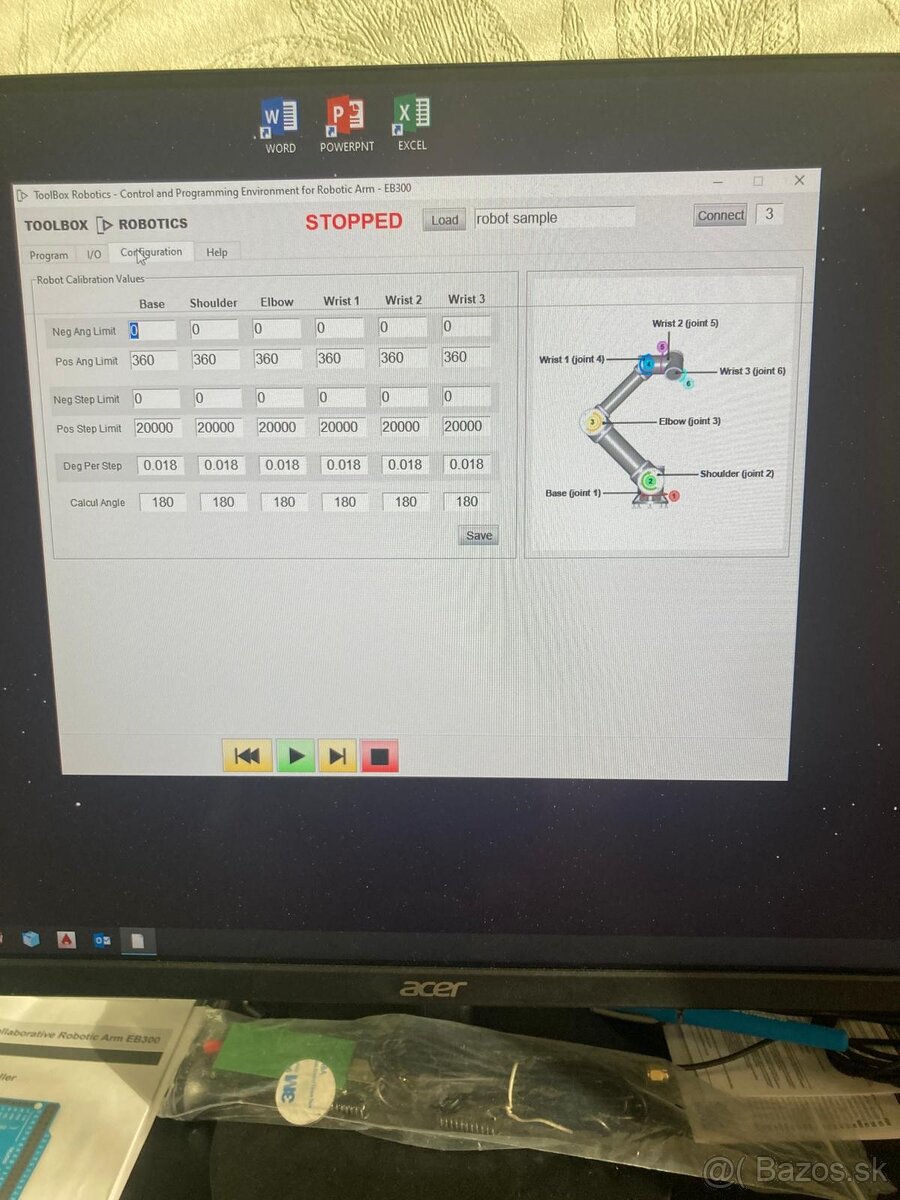 EB300 6 axis robot arm