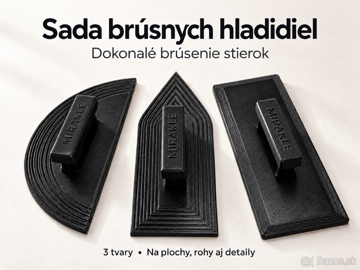 Brúsne hladidlá – sada 3 ks