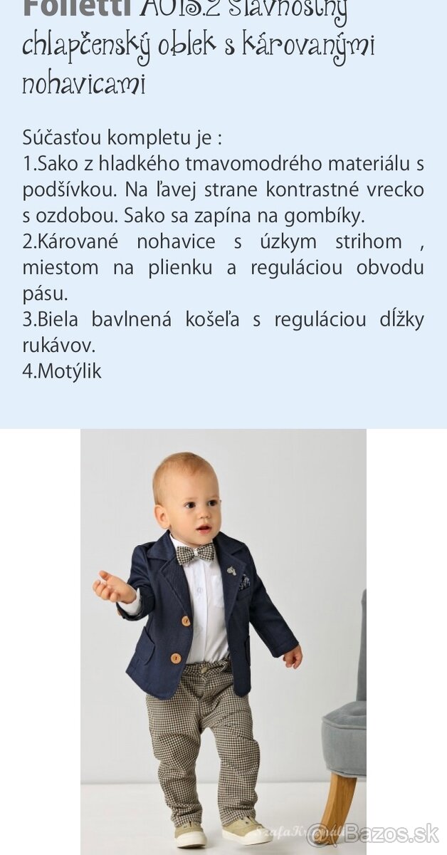 Oblek veľ. 68