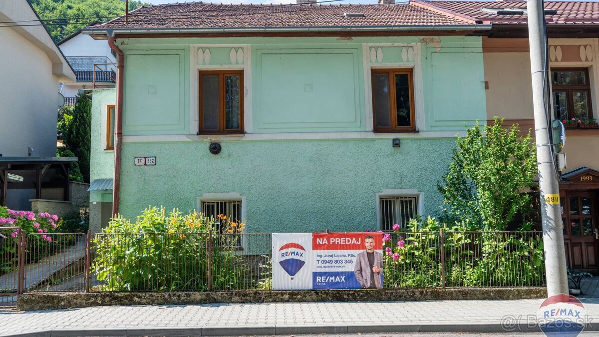 na predaj rodinný dom Trenčianske Teplice centrum pozemok 38