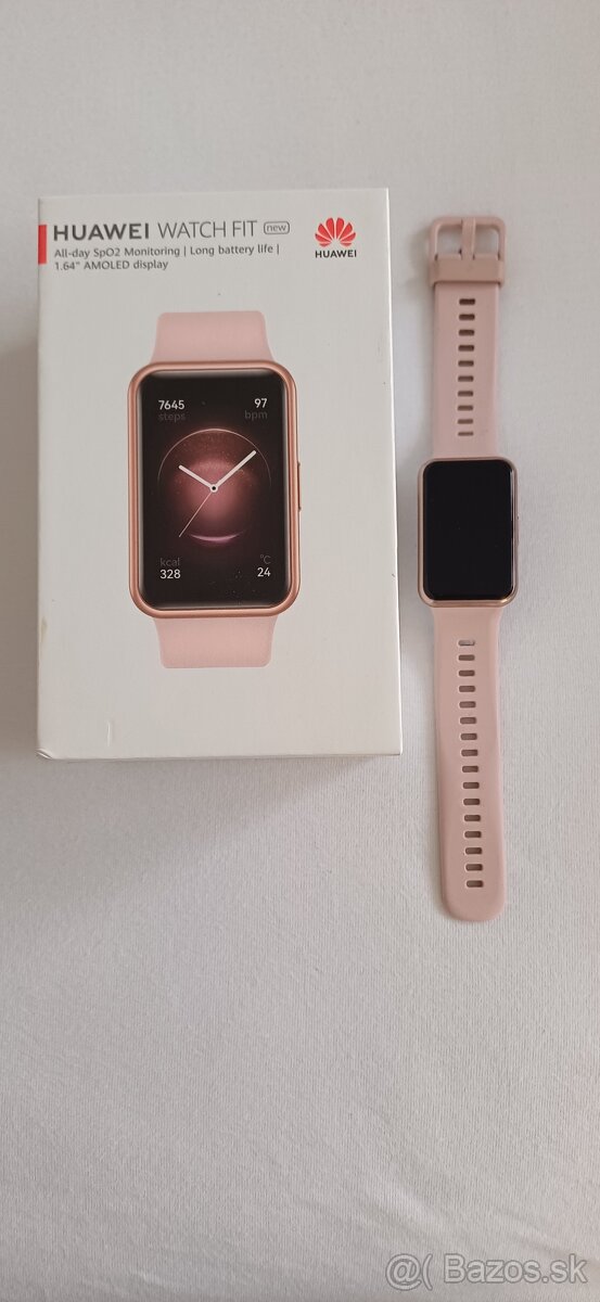 Predám dámske hodinky Huawei fit ružové/