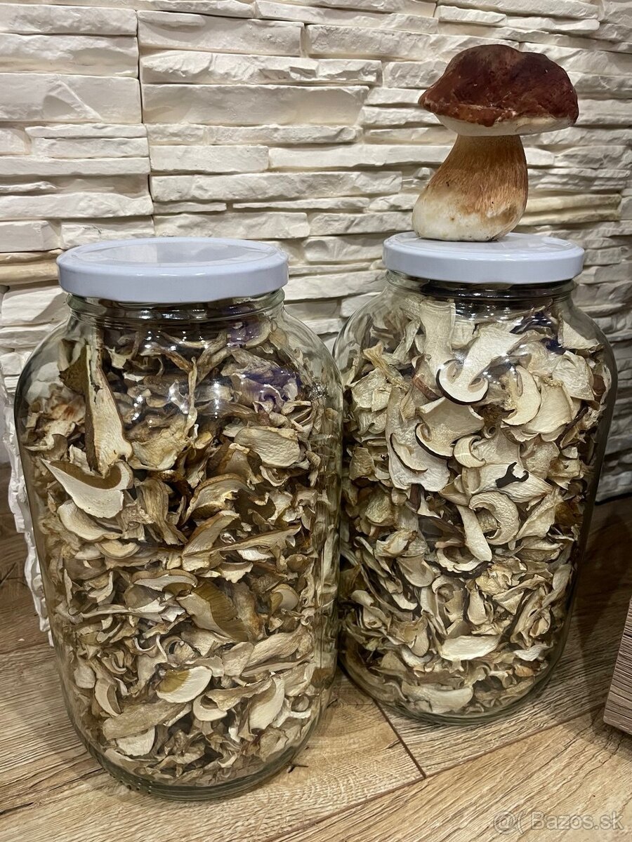 Sklo a Sušené dubáky, hríby