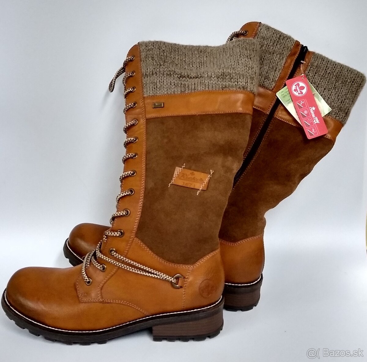 kožené Dámske čižmy RIEKER veľkosť 42