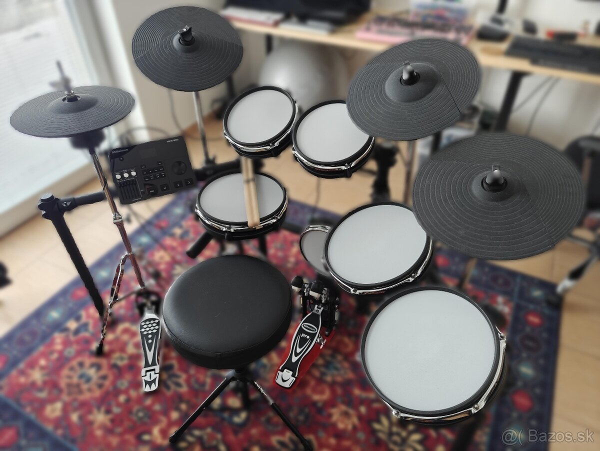 Elektronické bicie Millenium MPS-850 + príslušenstvo