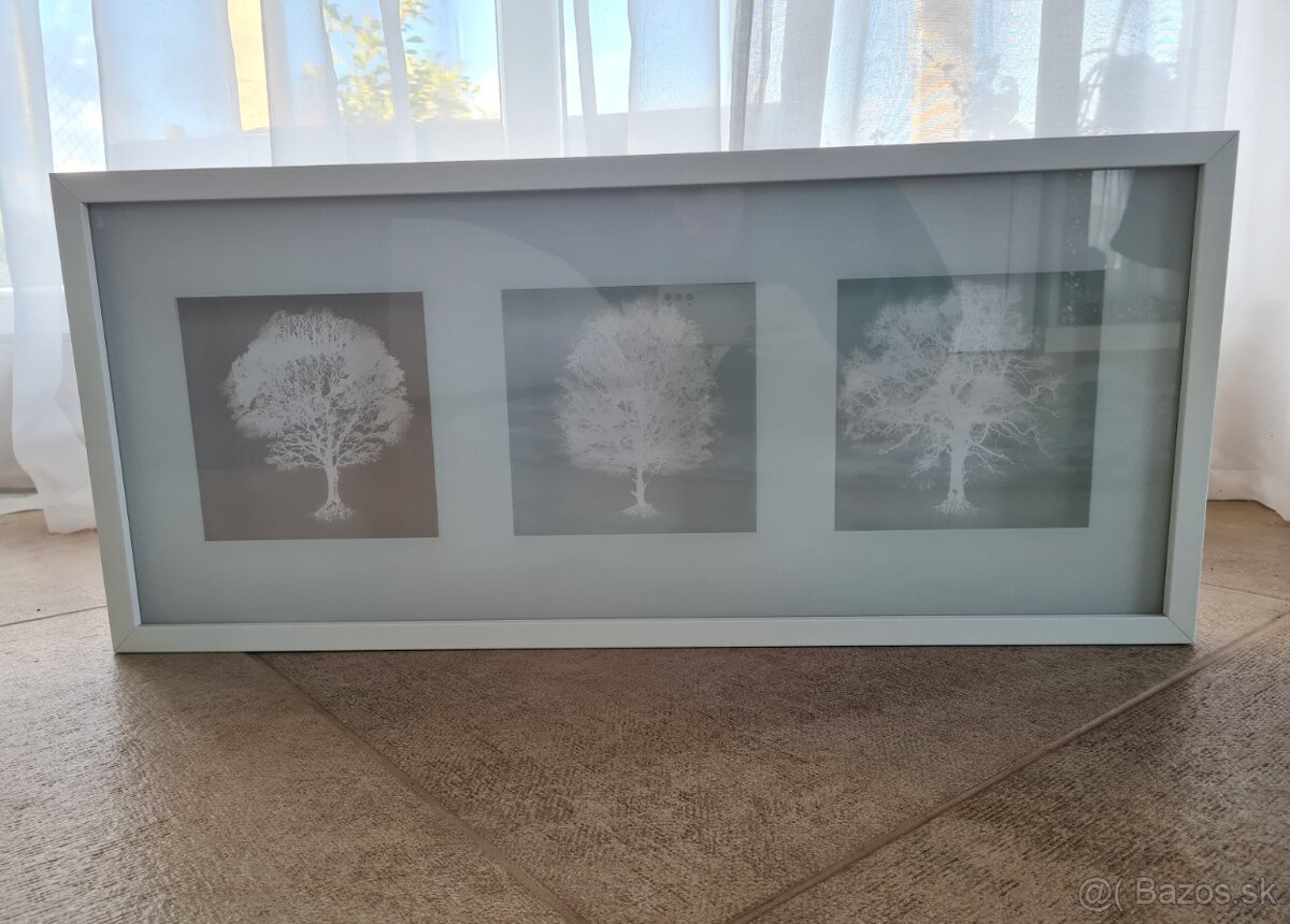 Ikea Biely obraz "stromy"