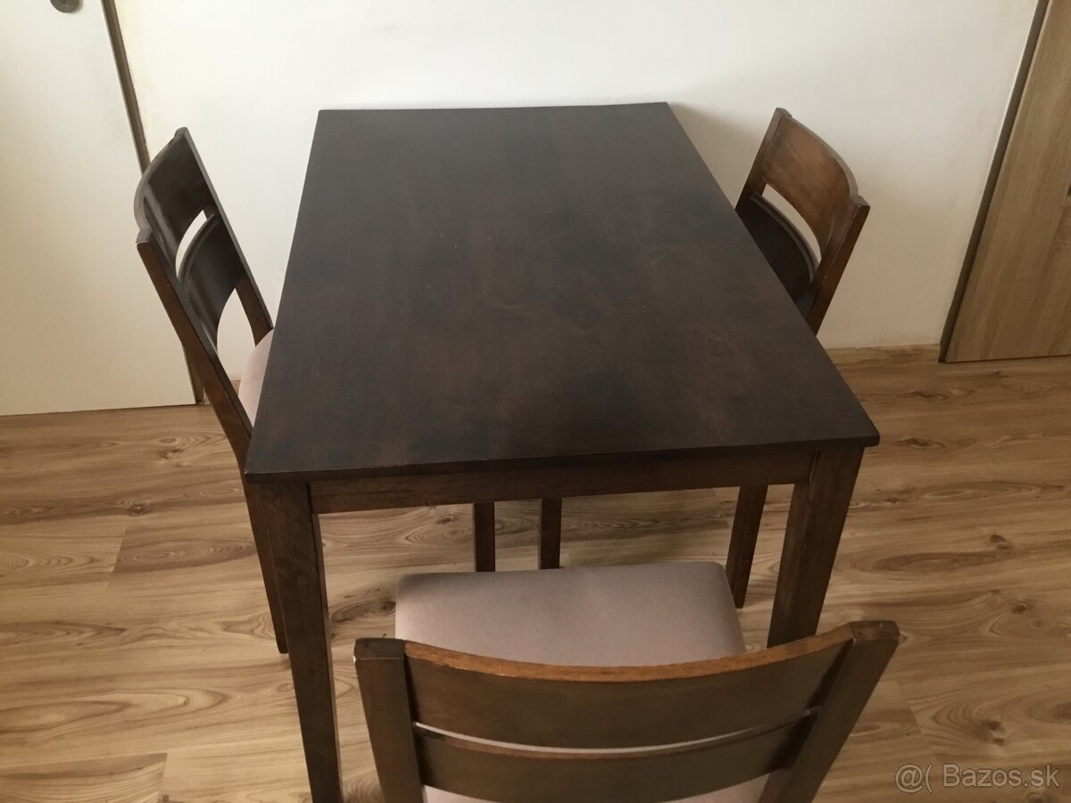Stôl + 3x stolička