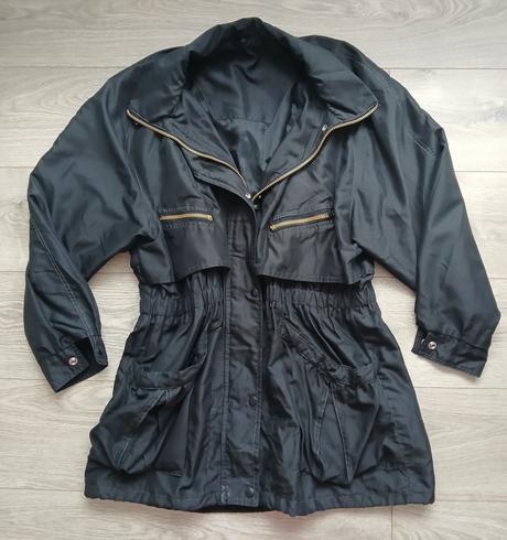 Čierna bunda, parka, XL