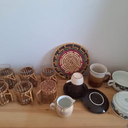 Úľuv-poháre v košíku, taniere, misky... na doplnenie