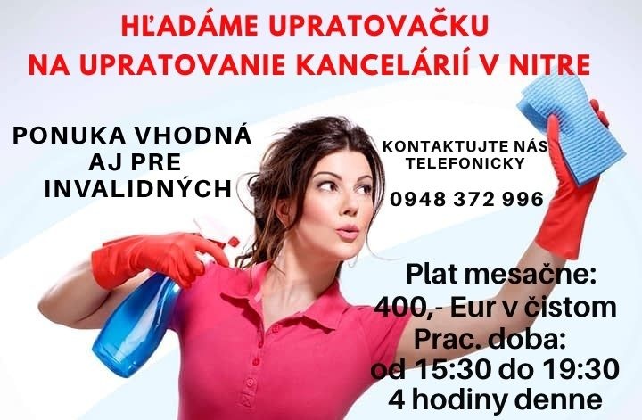 Upratovanie v Nitre
