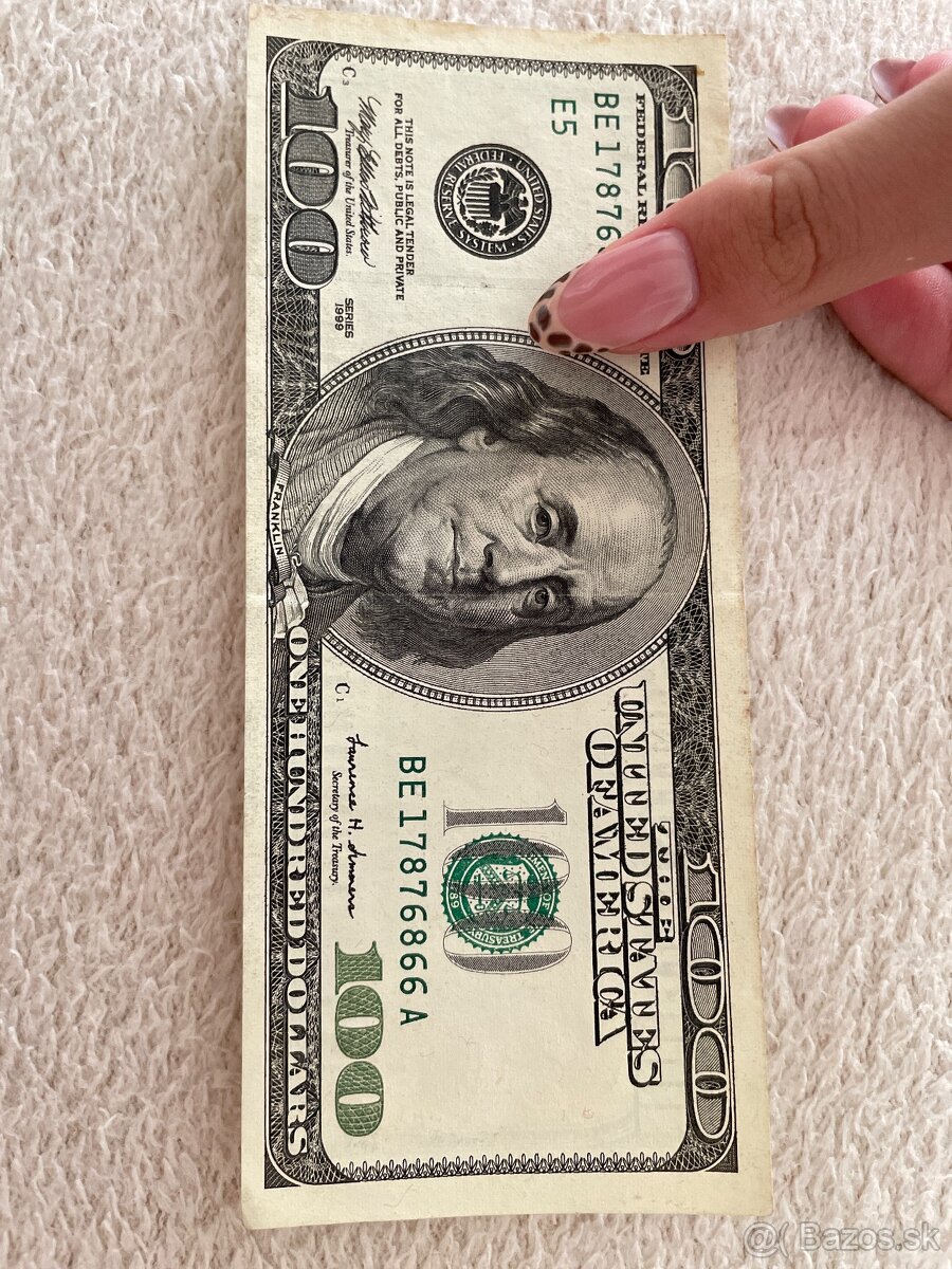 USA 100 Dollar Bill – Series 1999