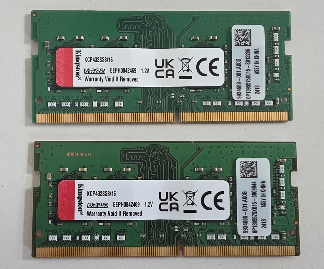 2x 16GB DDR4-3200 CL22 260-Pin SODIMM