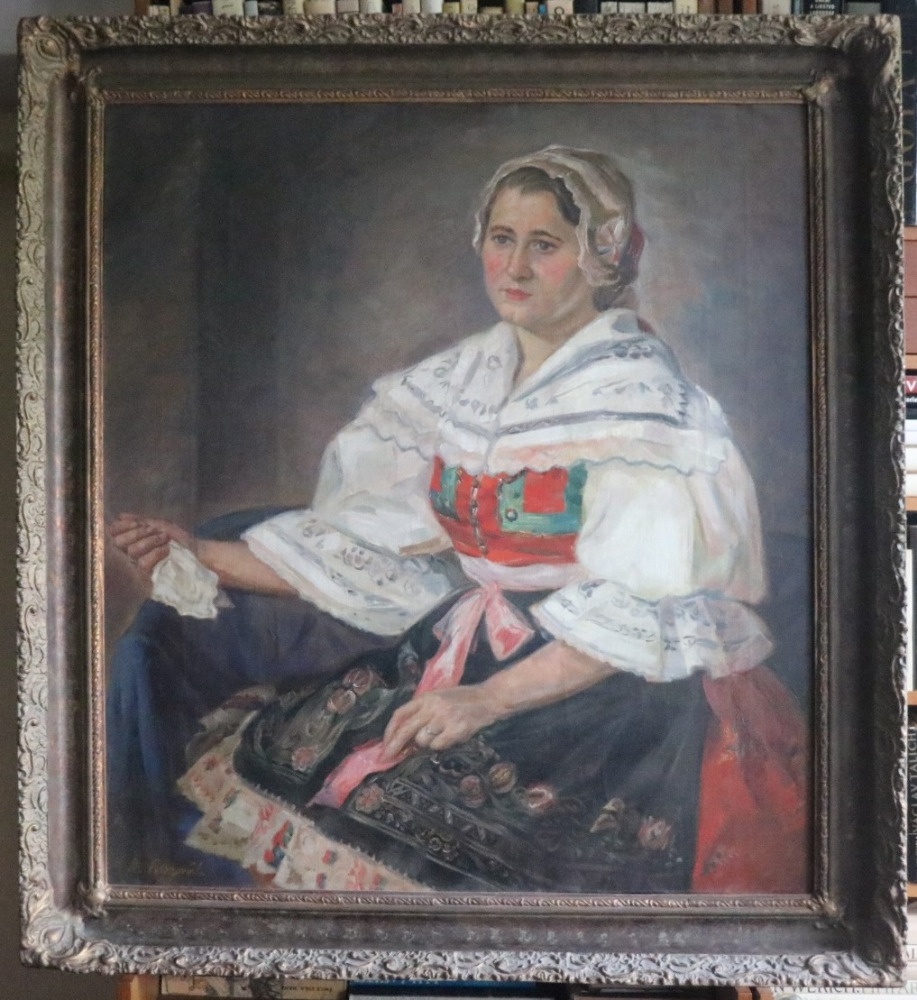 Obraz žena v kroji-Štefan Polkoráb