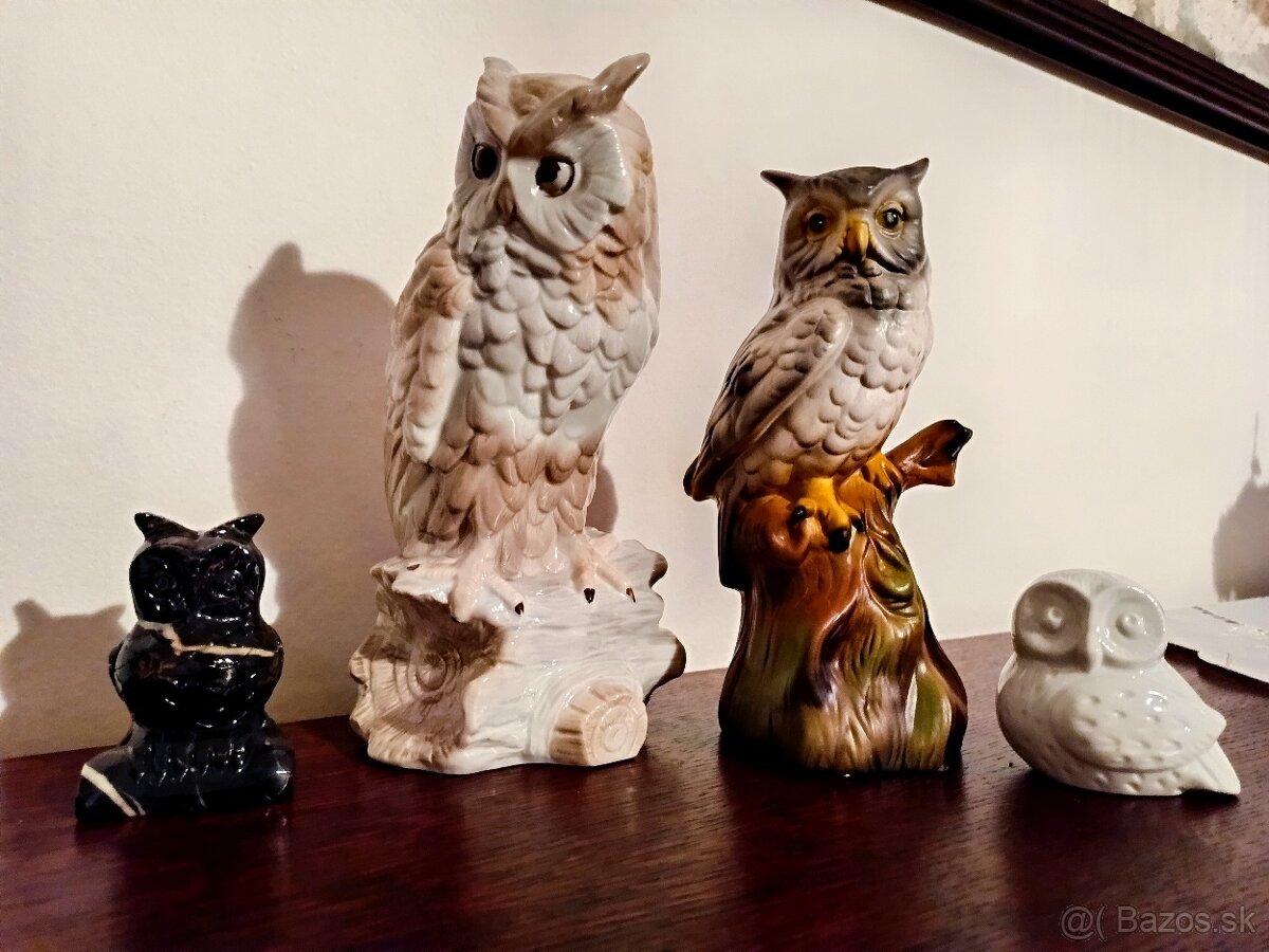 Sovy porcelán, keramika, onyx