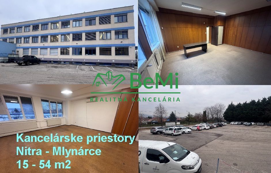 NA PRENÁJOM – kancelárske priestory od 15 do 54 m2, Nitra –