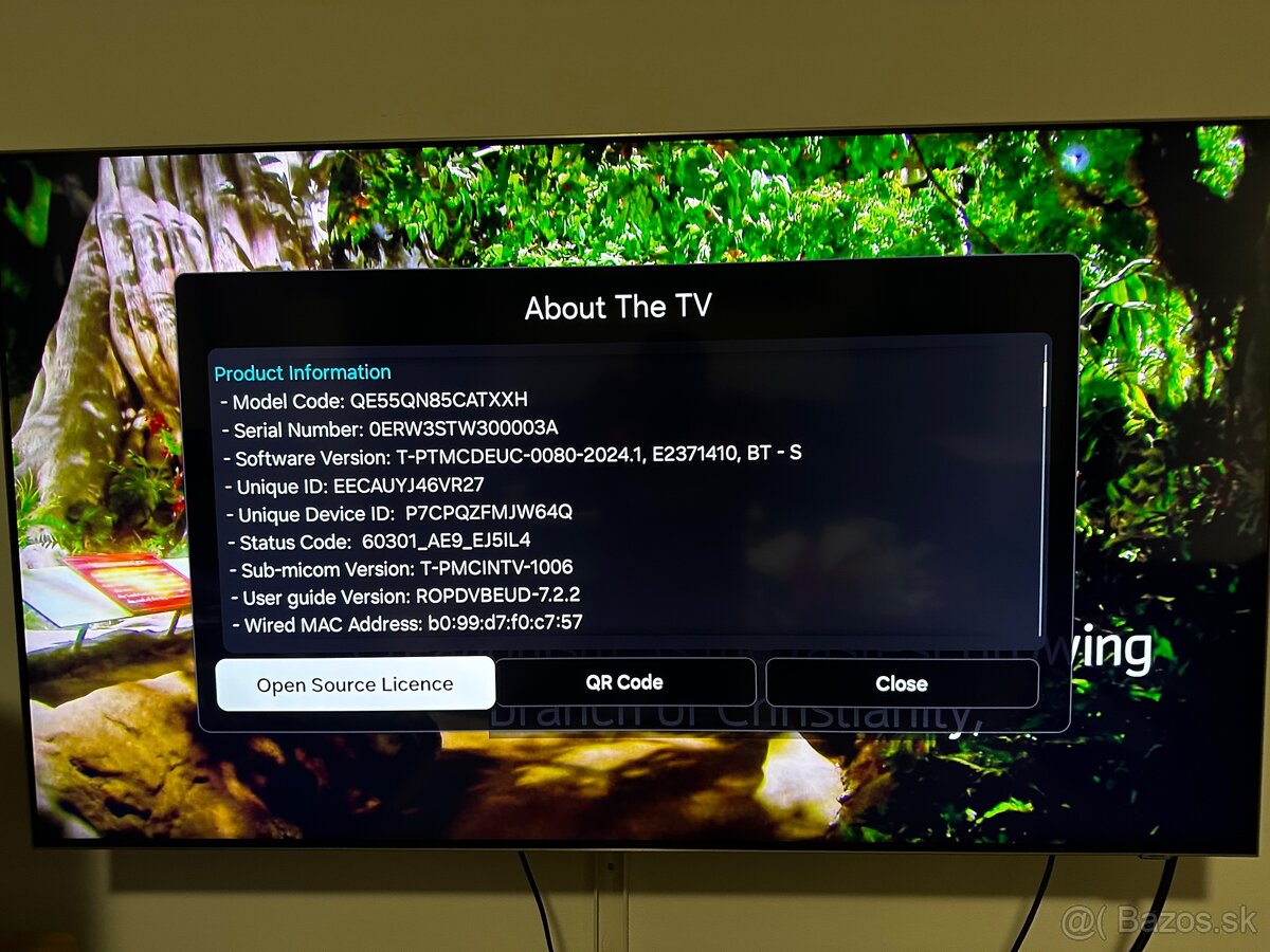 Samsung NEO QLED QE55QN85C – výborný stav, vhodný na gaming