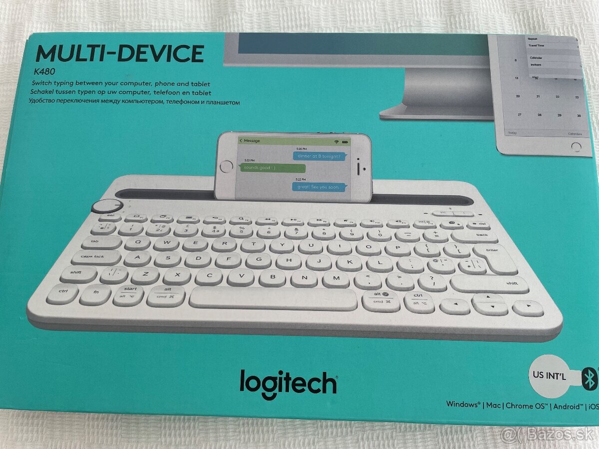 Logitech multi devices klavesnica biela bezdrotova