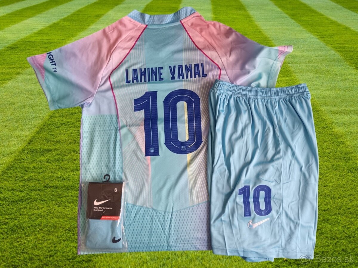 Lamine Yamal detský dres FC Barcelona 25/26 pink/viole