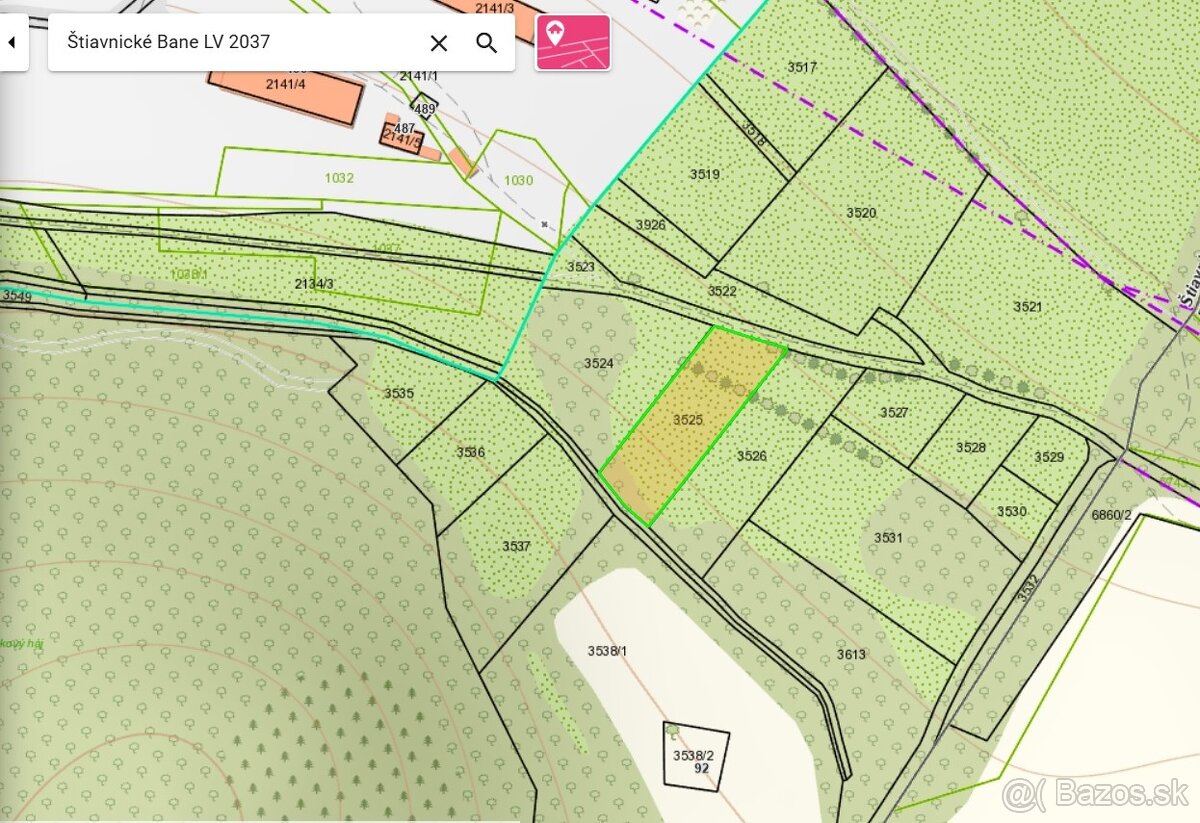 Pozemok v Štiavnických Baniach