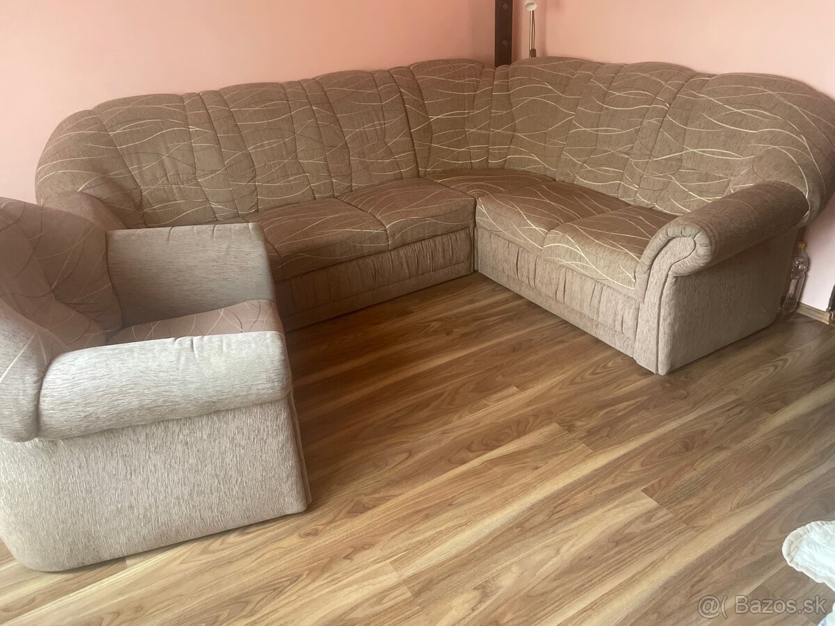 Rohová sedačka s kreslom