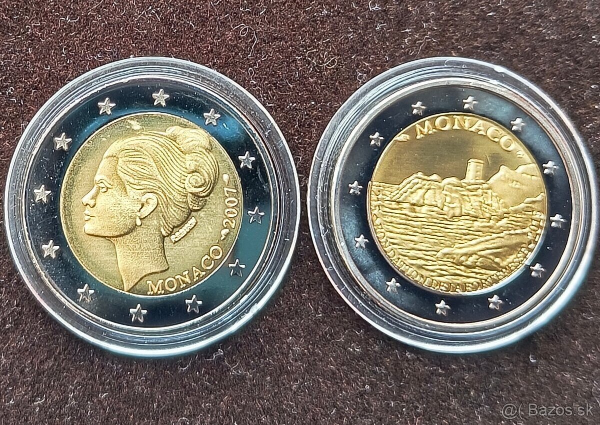 MONAKO/MONACO NAJVZACNEJŠIE 2 EURO-2007a2015 REPLIKY