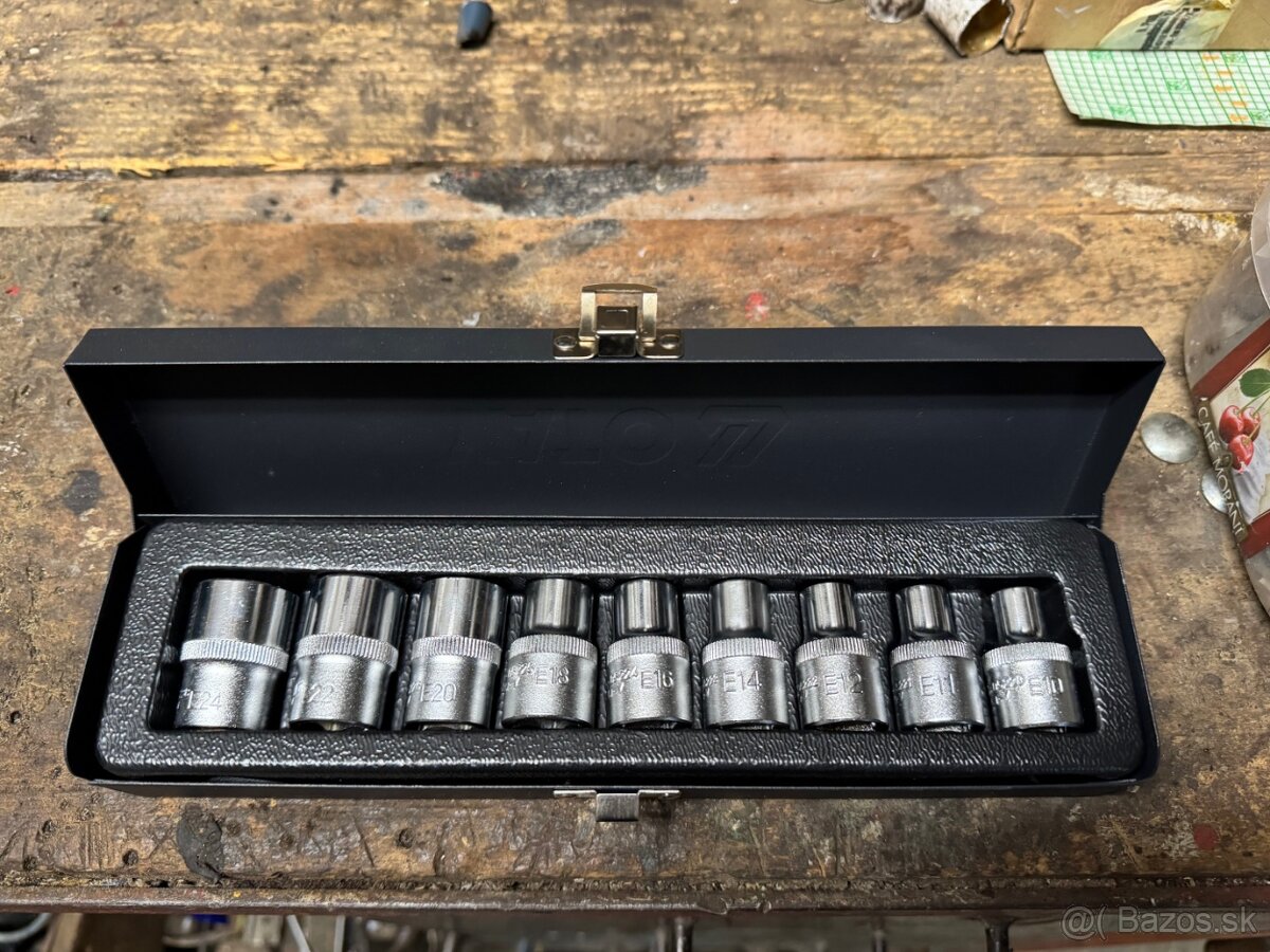 YATO Sada nadstavcov 1/2" TORX 9 ks E10-E24
