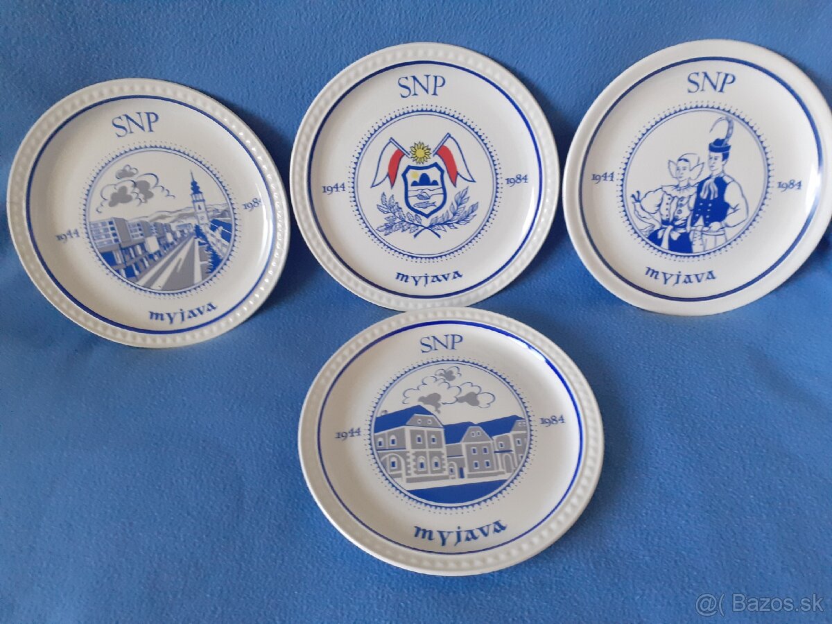 Starožitné porcelánové taniere.