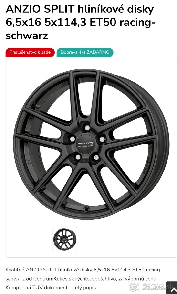 Pneu + Disky na Hyundai i30, Kia Cesd