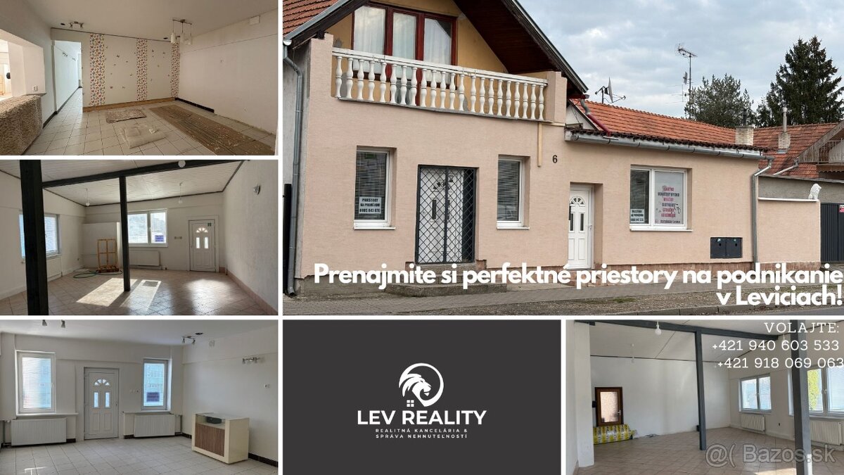 Prenajmite si perfektné priestory na podnikanie v Leviciach