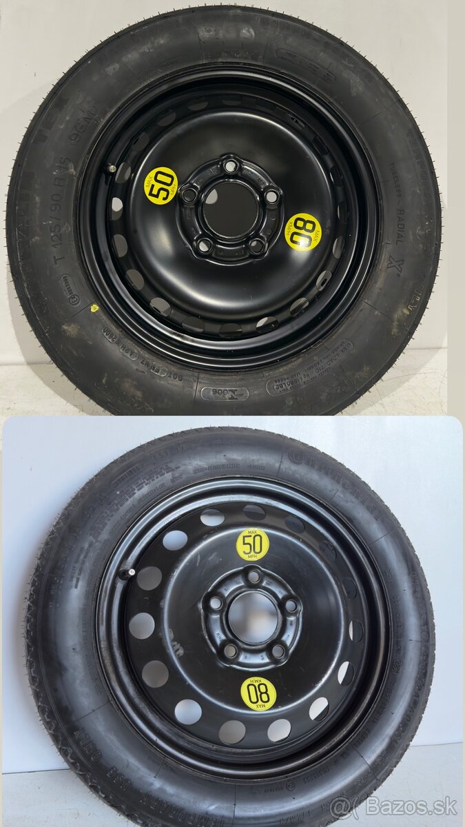 BMW E46 a iné, original dojazdove kolesa/ rezerva R15/R16
