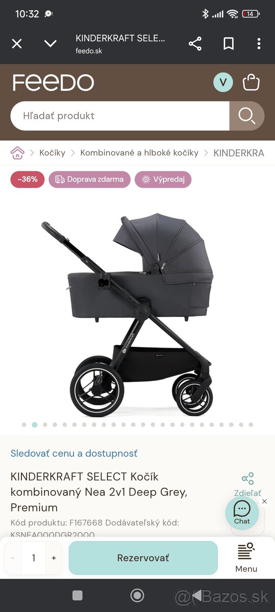 Predám kočík KinderKraft 3v1