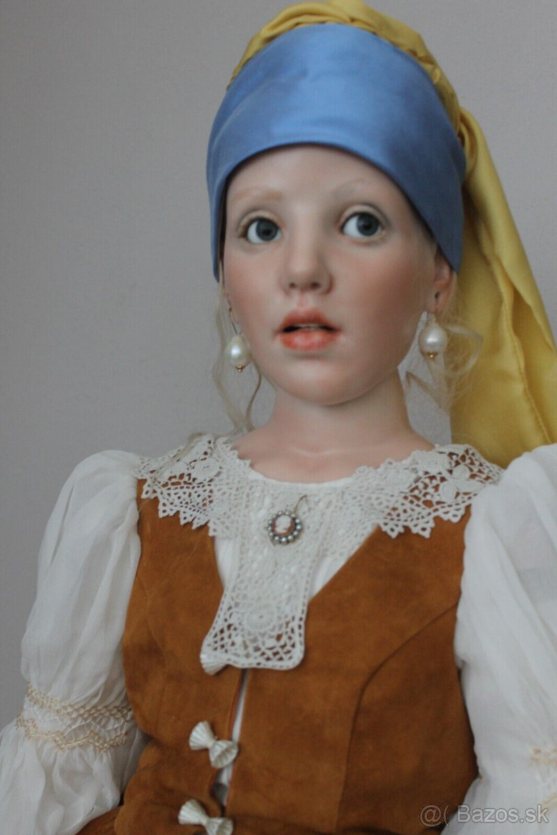 PORCELÁNOVÁ BÁBIKA od HILDEGARD GÜNZEL Dievča s perlovou náu