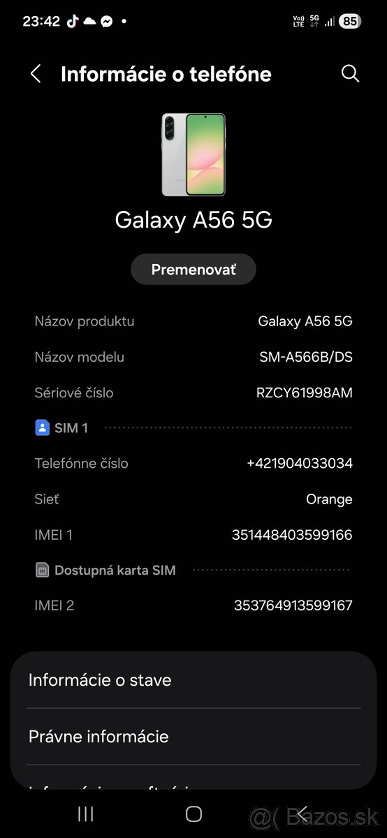Predám Samsung A56 5G