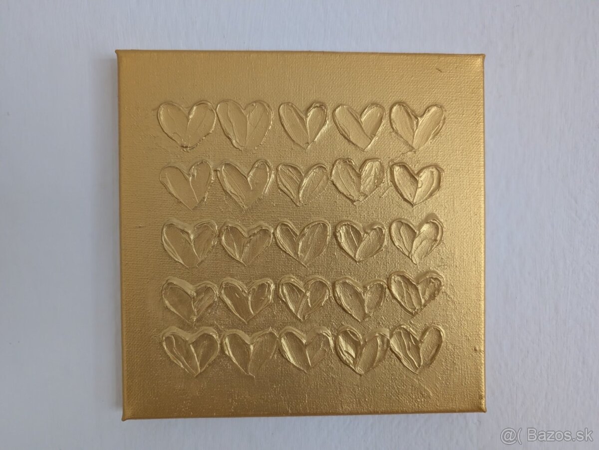 Obraz zlaté srdiečka
