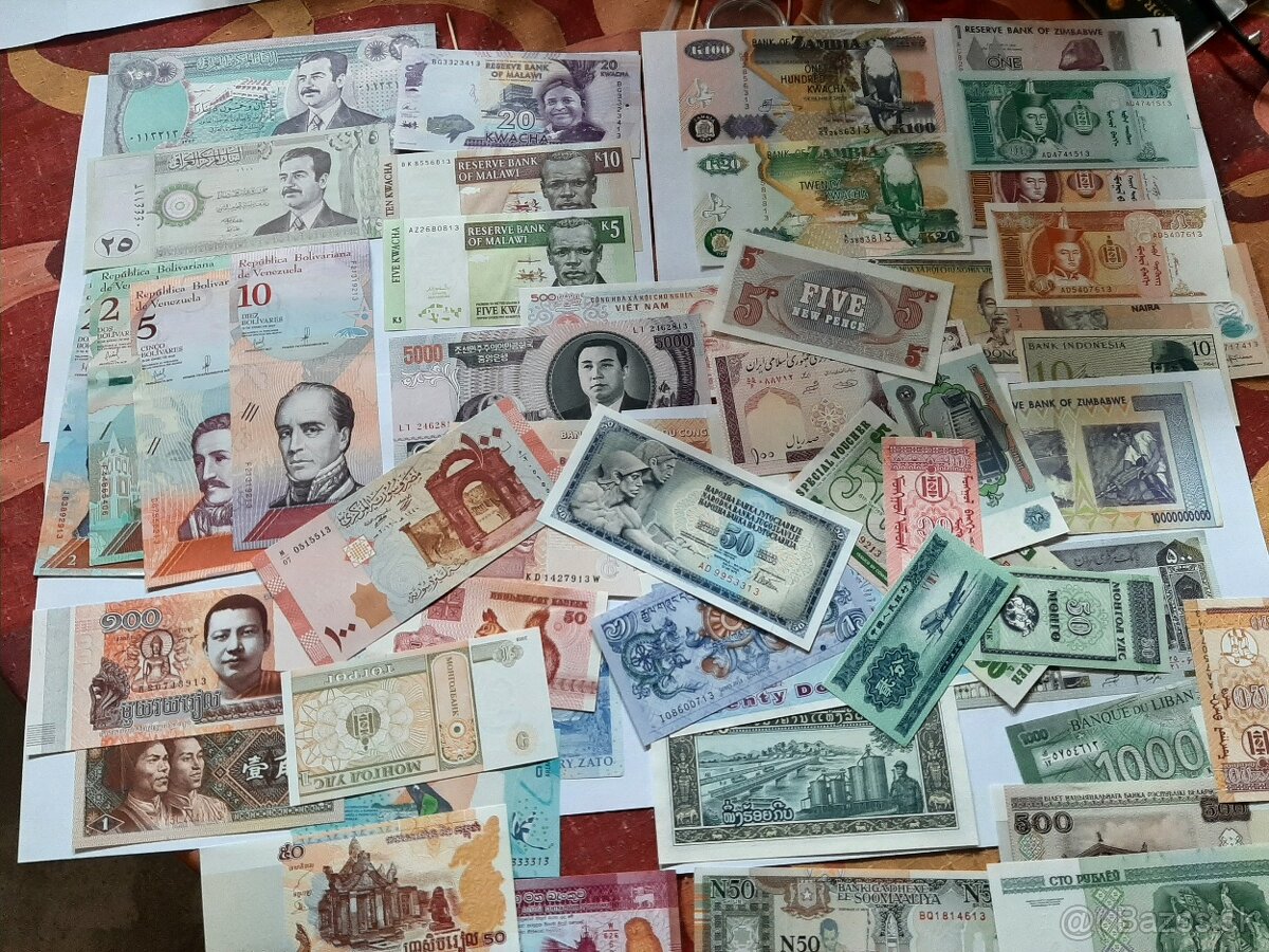Bankovky svet 50 ks super cena
