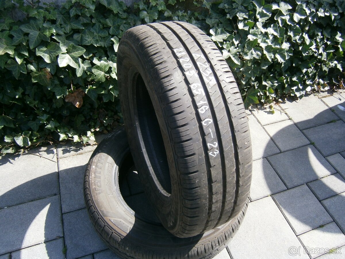 Predám 2x letné pneu Hankook 205/65 R16C 107/105T